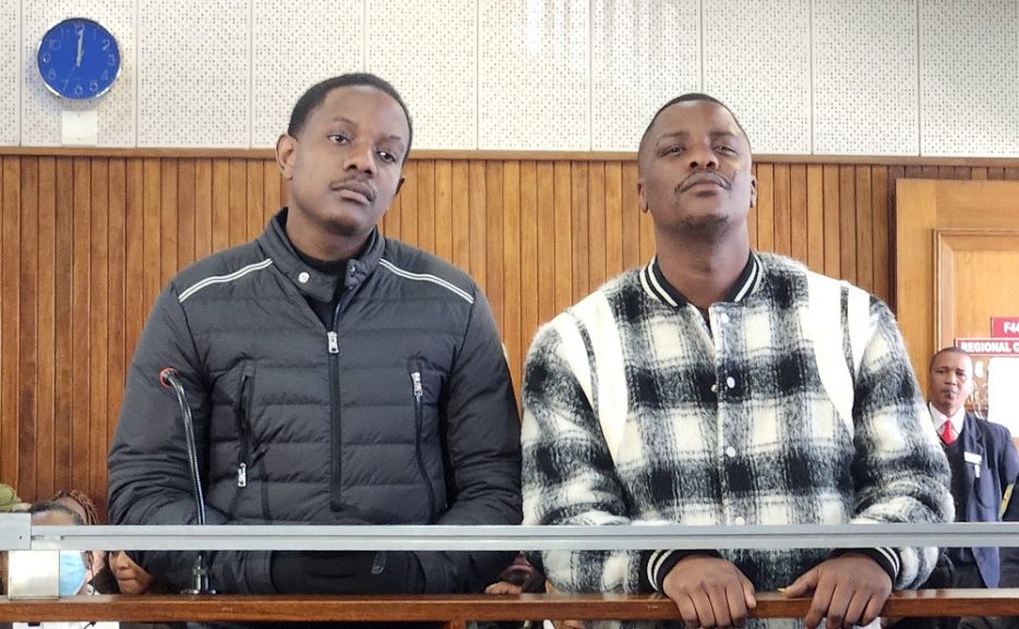 bellarmine mugabe in court with his co-accused Cousin.