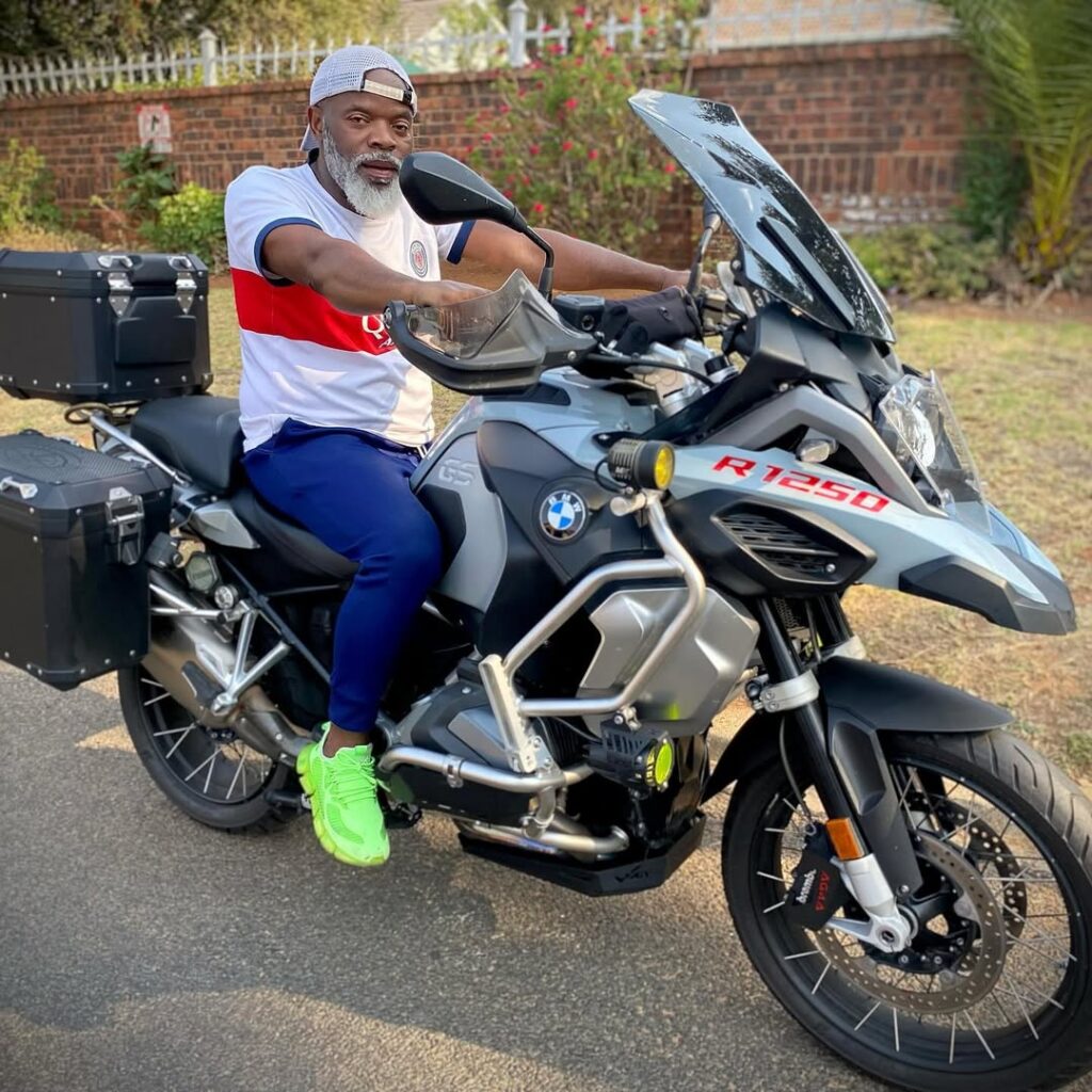 Dumisani Mbebe on a motor bike
