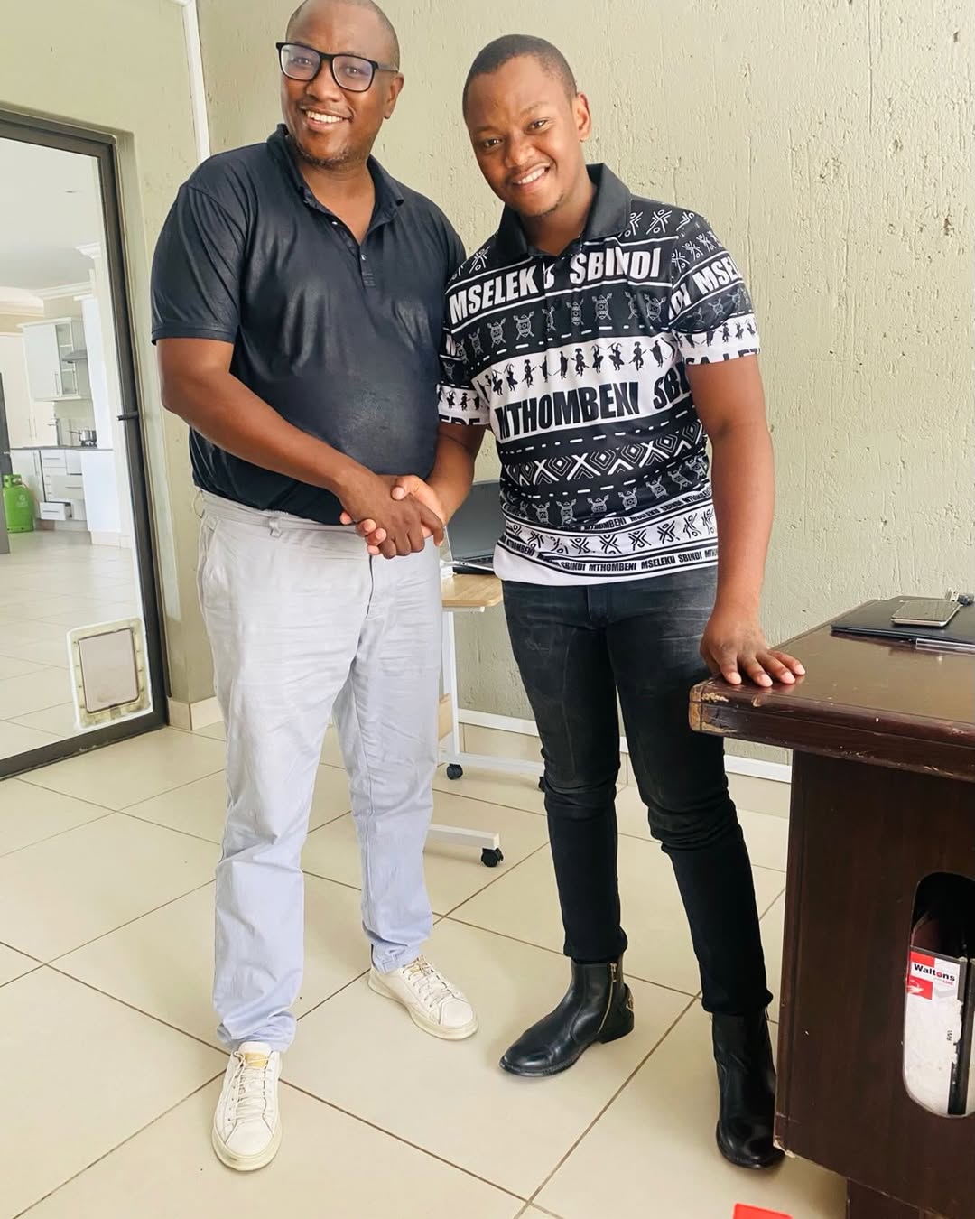 Mpumelelo Mseleku with his father Musa Mseleku