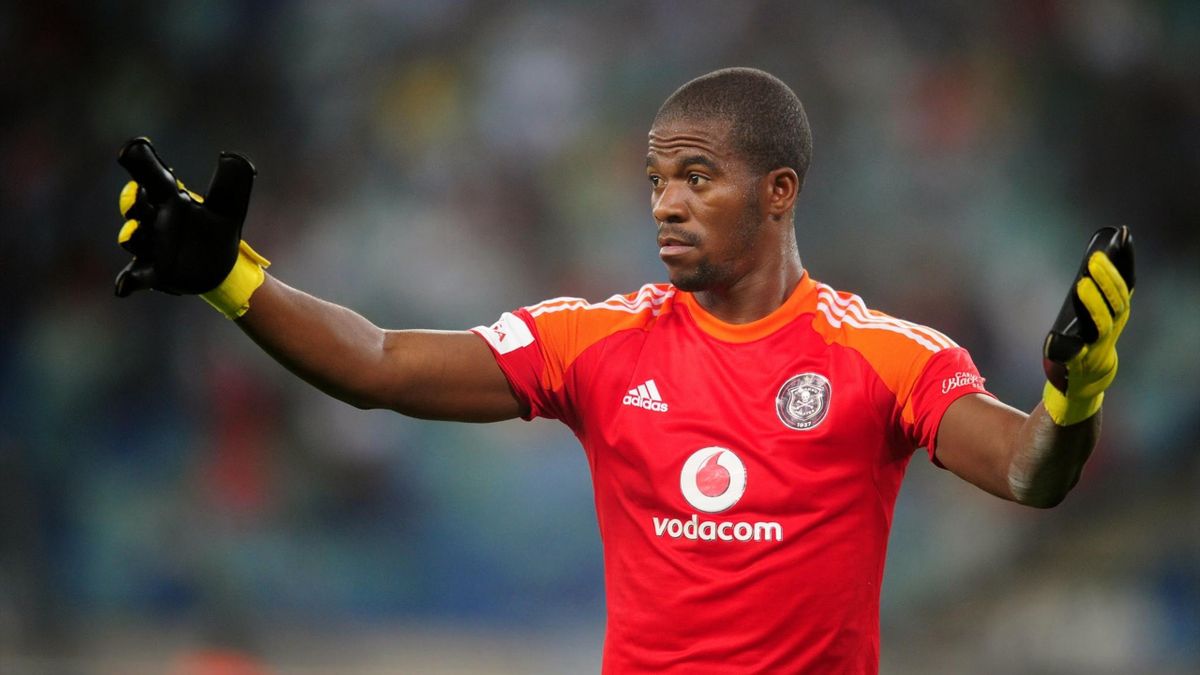 Senzo Meyiwa as Orlando Pirates goal keeper.