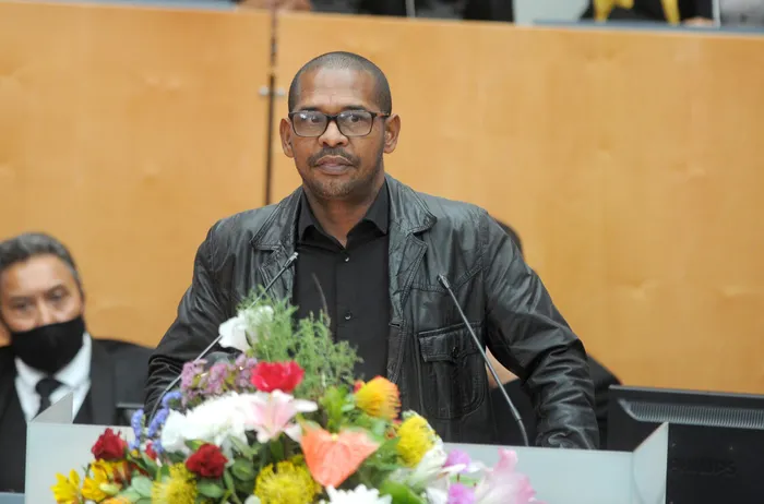 Fadiel Adams speaking in Parliament