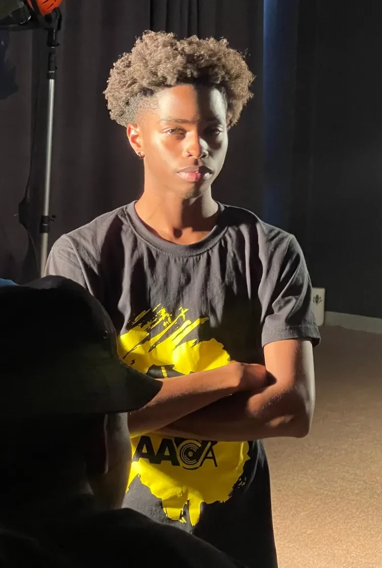 Manqoba Khumalo during photo shoot at AACA Film College.