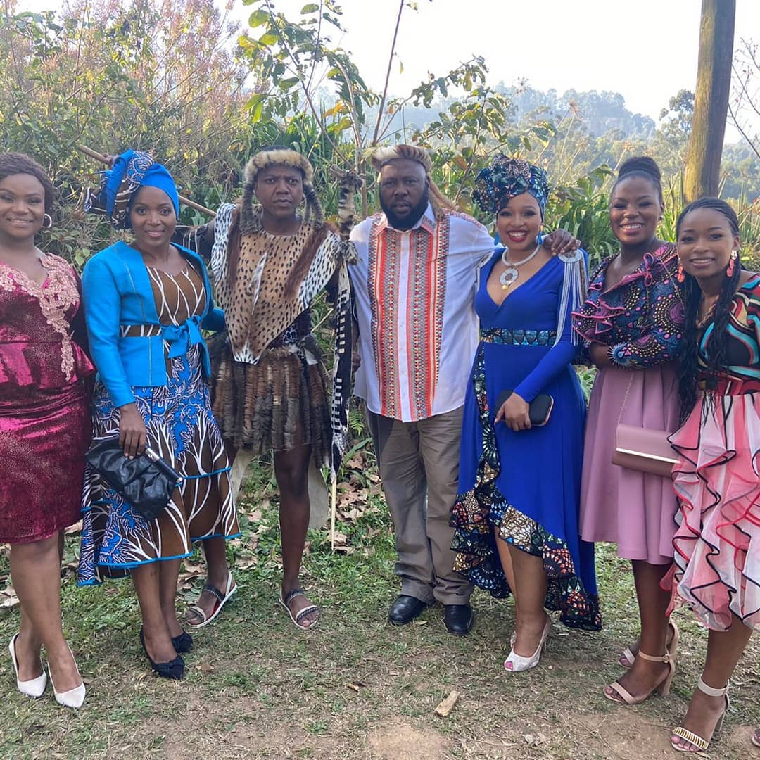 Mduduzi Nombela with fellow Imbewu the seed actors.